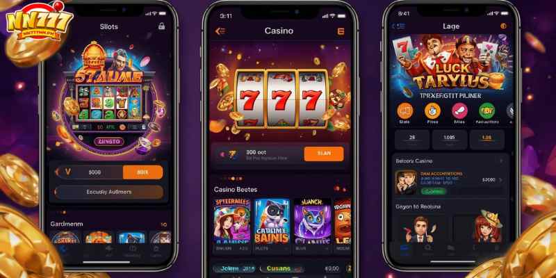           A typical user-friendly interface of a modern casino app.