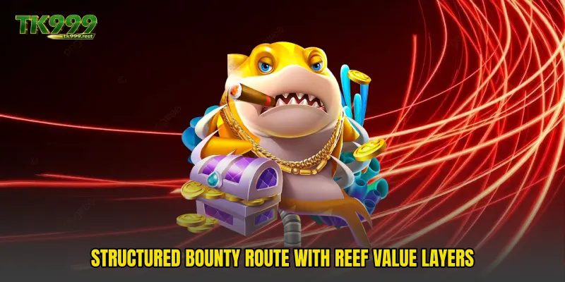 Structured bounty route with reef value layers